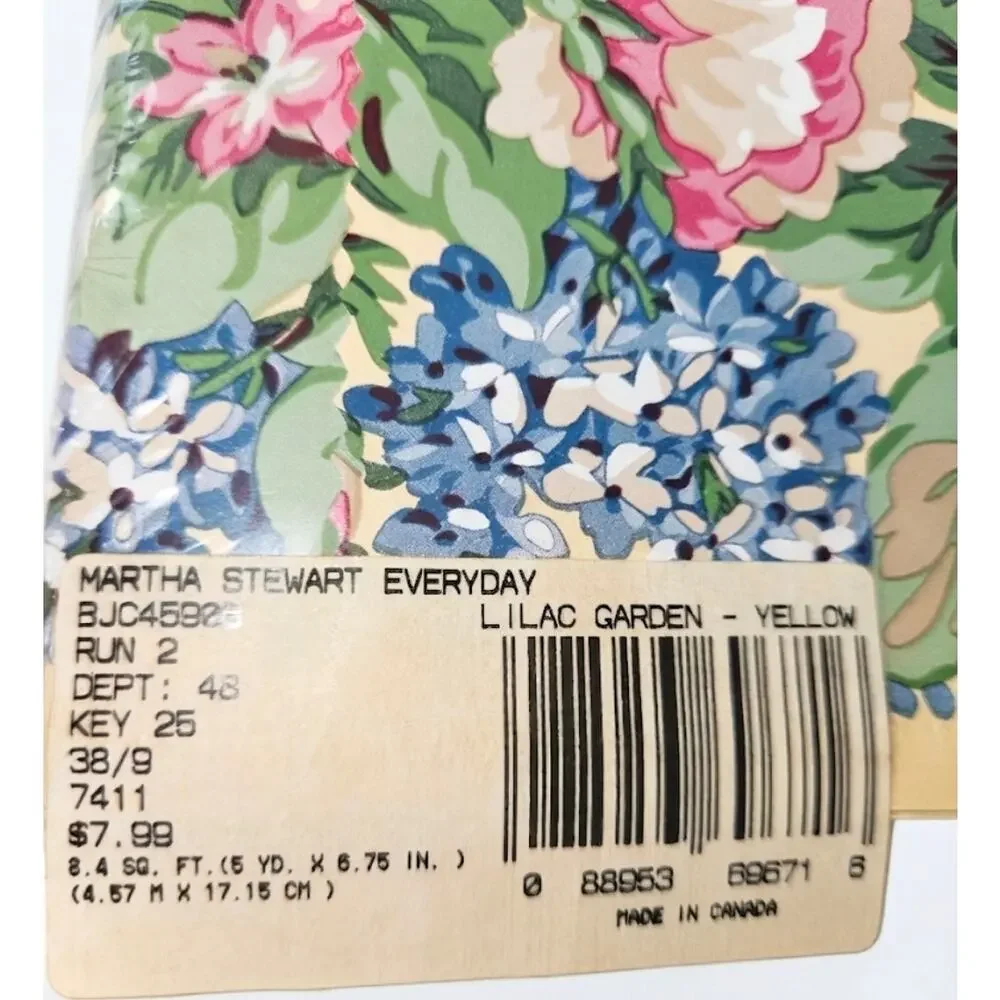 Martha Stewart Martha's Lilac Floral Wallpaper Border Lot of 5 8.4 SQ Ft Each